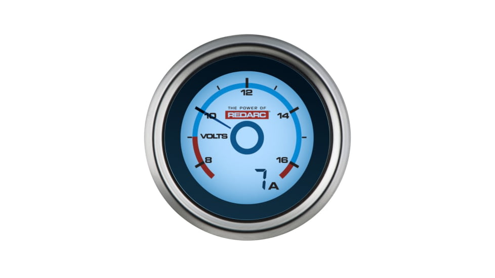 REDARC Single Voltage 52mm Gauge w/ Optional Current Display, G52-VA