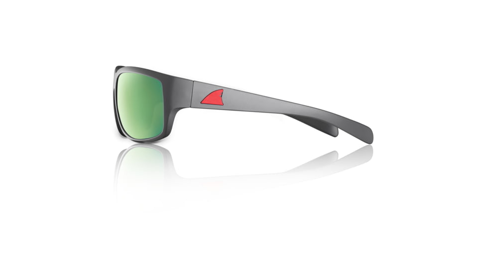 Redfin Polarized Amelia Sunglasses, Matte Gray Frame, Seagrass Polarized Lens, One Size, 1510
