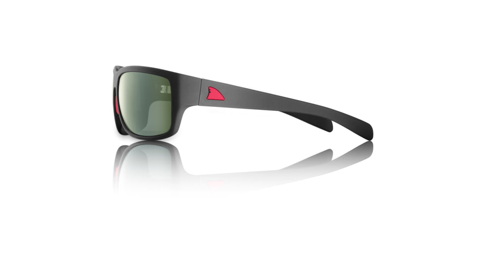Redfin Polarized Amelia Sunglasses, MBlack Frame, Shallow Mirror Polarized Lens, One Size, 1503