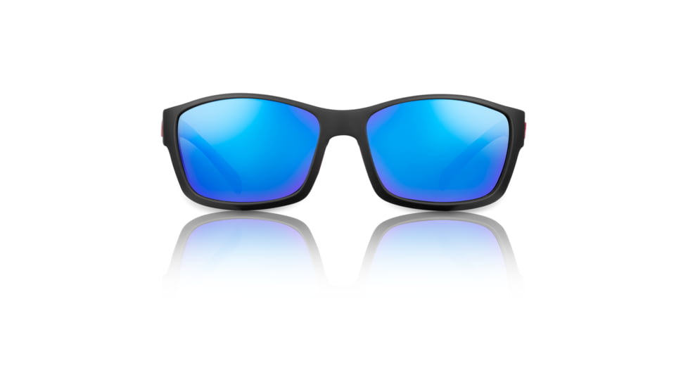 Redfin Polarized Dock Tortoise Sunglasses, MBlack Frame, Coastal Blue Polarized Lens, One Size, 1201