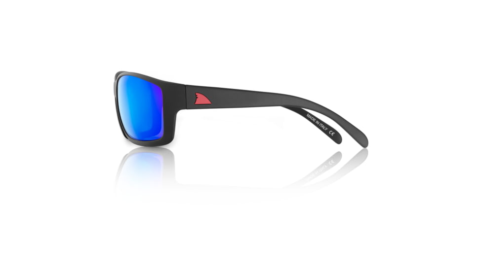 Redfin Polarized Dock Tortoise Sunglasses, MBlack Frame, Coastal Blue Polarized Lens, One Size, 1201