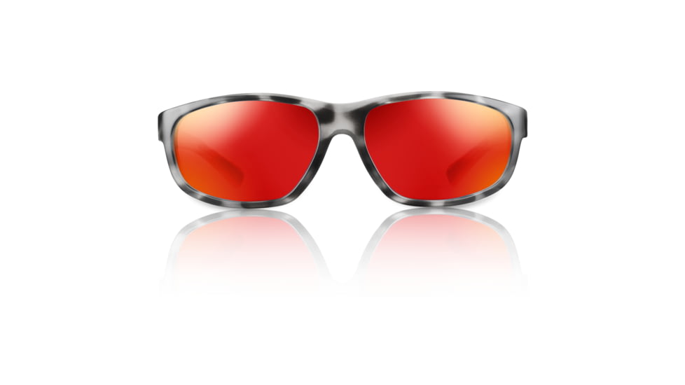 Redfin Polarized Jekyll Sunglasses, Black Tortoise Frame, Hull Red Polarized Lens, One Size, 1609