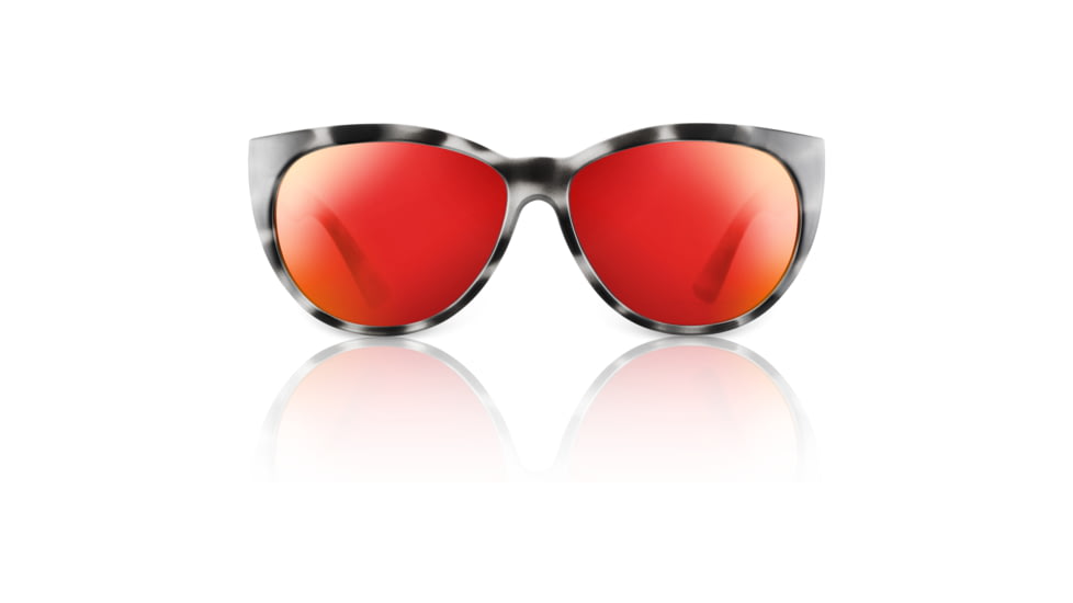 Redfin Polarized Key Largo Sunglasses, Black Tortoise Frame, Hull Red Polarized Lens, One Size, 2104
