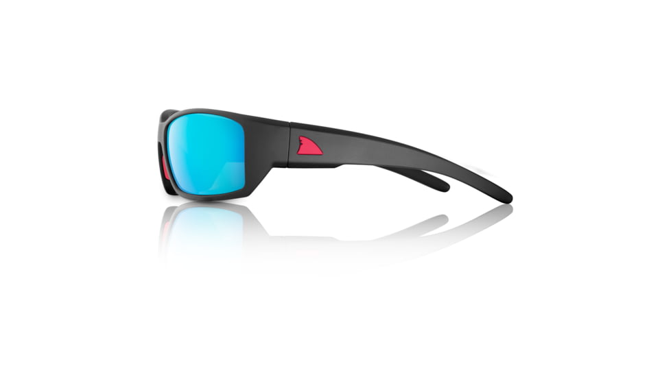 Redfin Polarized Wassaw Sunglasses, MBlack Frame, Gulf Blue Polarized Lens, One Size, 1301