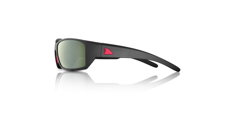 Redfin Polarized Wassaw Sunglasses, MBlack Frame, Shallow Mirror Polarized Lens, One Size, 1303