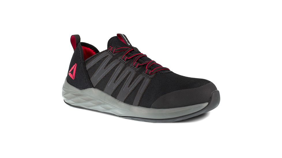 Reebok Astroride Work Athletic Oxford - Men's, Black/Red/Dark Grey, 10.5, Medium RB2213-Black, Red, and Dark Grey-10.5-Men's-M