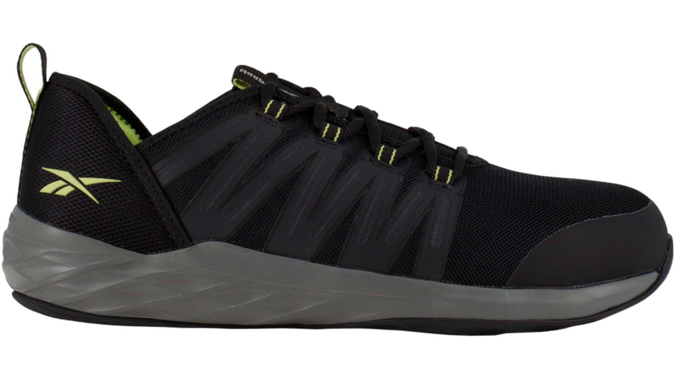 Reebok Astroride Work Athletic Oxford - Mens, Black/Neon Green, 10.5, Medium, 690774463493