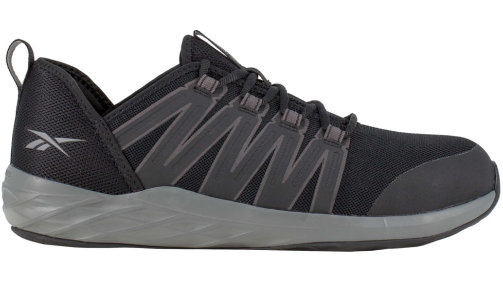 Reebok Astroride Work Athletic Oxford - Womens, Black/Dark Grey, 10.5, Wide, 690774461741