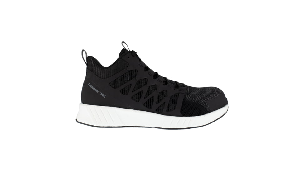 Reebok Fusion Flexweave Athletic Mid-Cut Work Shoe - Mens, Wide, Black/White, 11, 690774501577