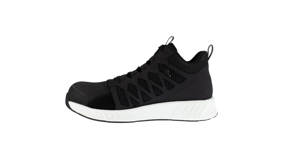 Reebok Fusion Flexweave Athletic Mid-Cut Work Shoe - Mens, Wide, Black/White, 11, 690774501577