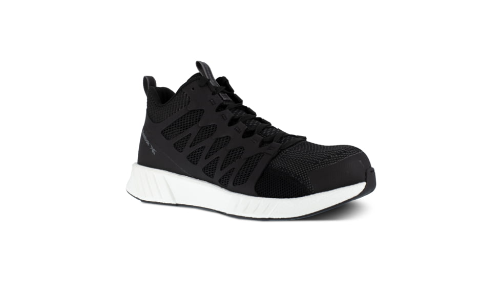 Reebok Fusion Flexweave Athletic Mid-Cut Work Shoe - Mens, Wide, Black/White, 11, 690774501577