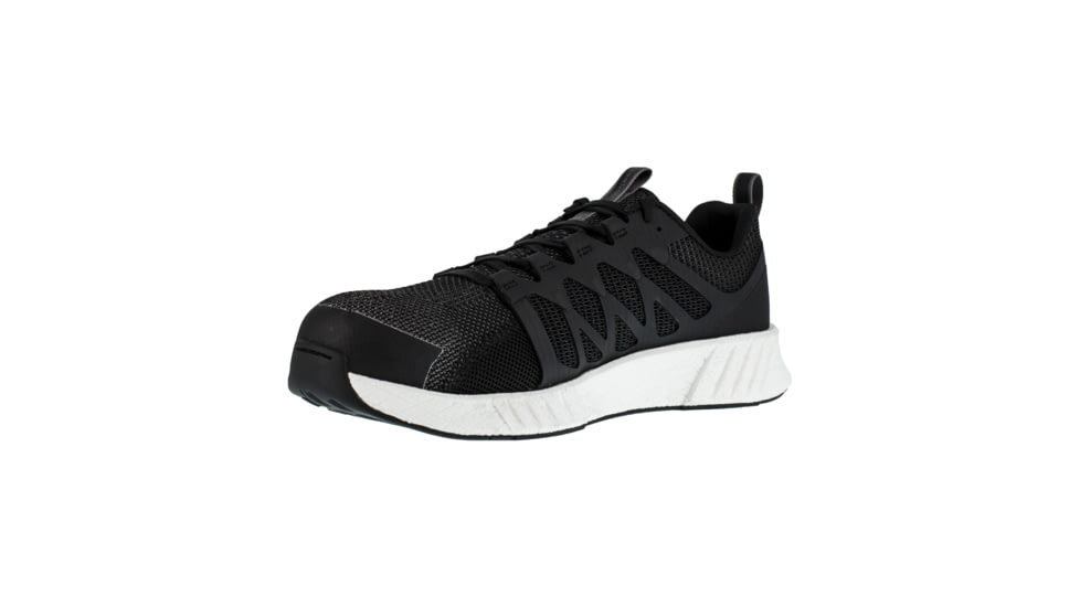 Reebok Fusion Flexweave Athletic Work Shoe - Womens, Medium, Black/White, 10.5, 690774501720