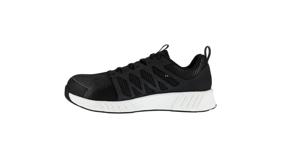 Reebok Fusion Flexweave Athletic Work Shoe - Womens, Medium, Black/White, 10.5, 690774501720