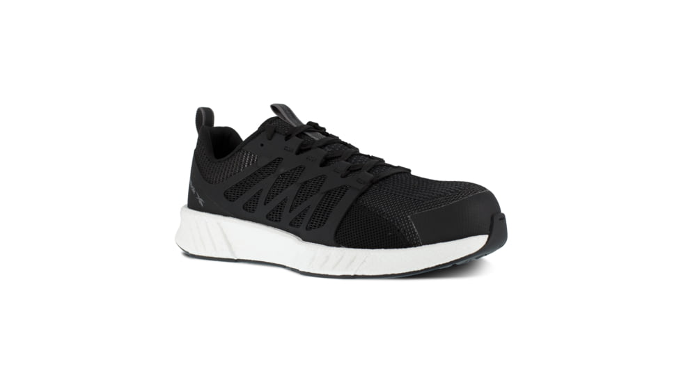 Reebok Fusion Flexweave Athletic Work Shoe - Womens, Medium, Black/White, 10.5, 690774501720
