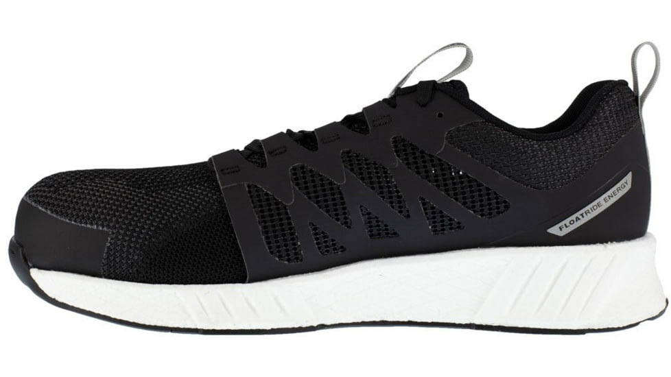 Reebok Fusion Flexweave Athletic Work Shoe - Womens, Medium, Black/White, 10.5, 690774501720