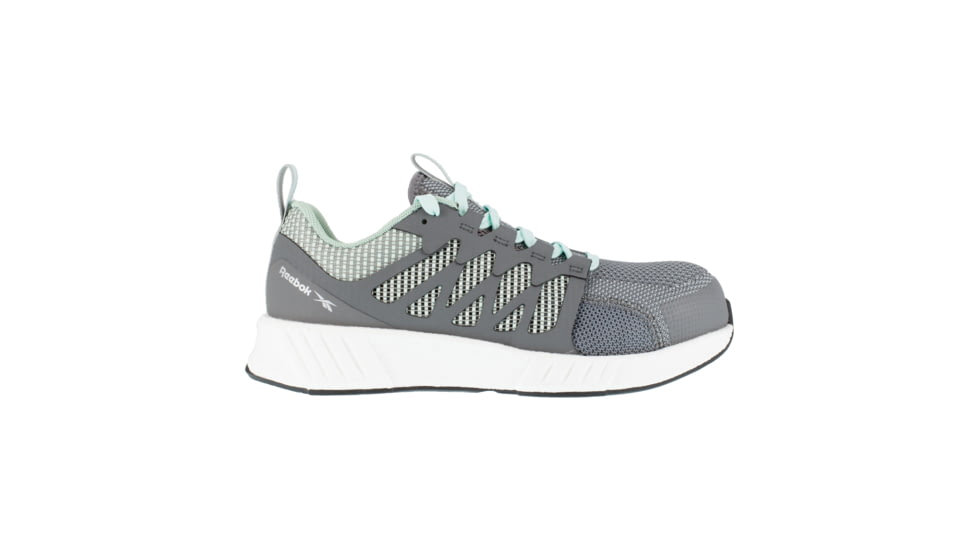Reebok Fusion Flexweave Athletic Work Shoe - Womens, Wide, Grey/Mint Green, 7, 690774488472