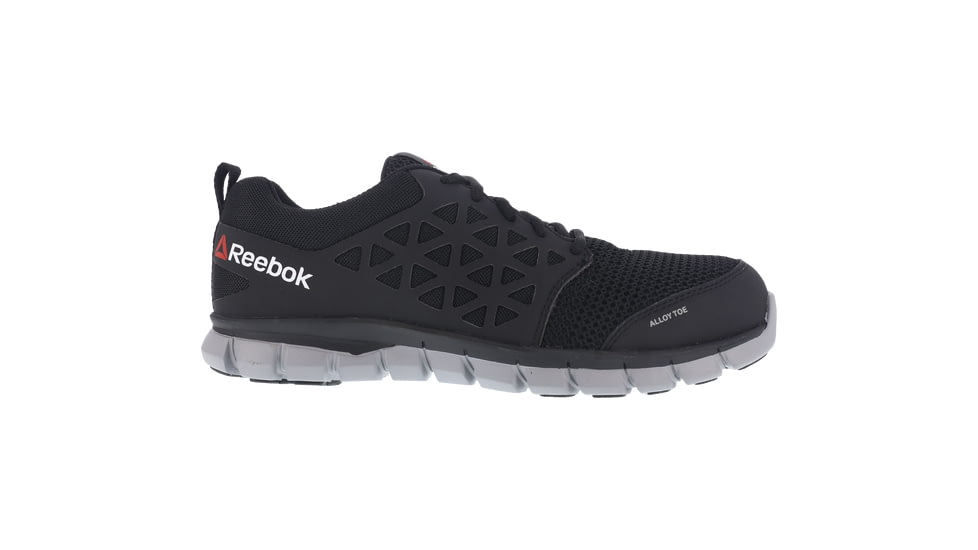 Reebok Sublite Cushion Work Athletic Oxford Shoes - Mens , Medium, Electrical Hazard Protection, Black, 7, 690774501935