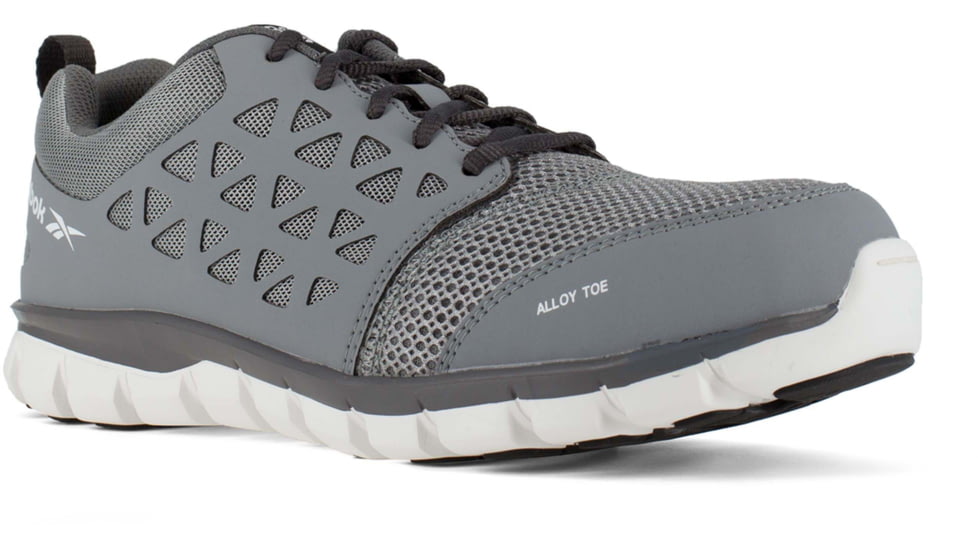Reebok Sublite Cushion Work Shoe Toe Athletic Oxford - Mens, Light Grey, 15, Medium, 690774386662
