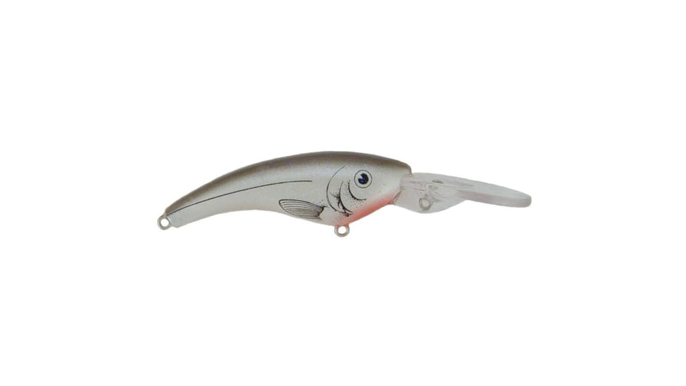 Reef Runner 4" Ripshad 400 Crankbait, 3/8oz, Max Diving Depth 18', Hook Size 6 Double, Gray Ghost, 400-98