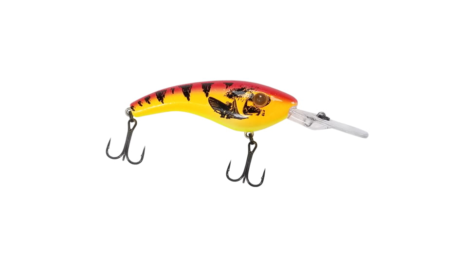 Reef Runner 4" Ripshad 400 Crankbait, 3/8oz, Max Diving Depth 18', Hook Size 6 Double, Hot Tamale, 400-33