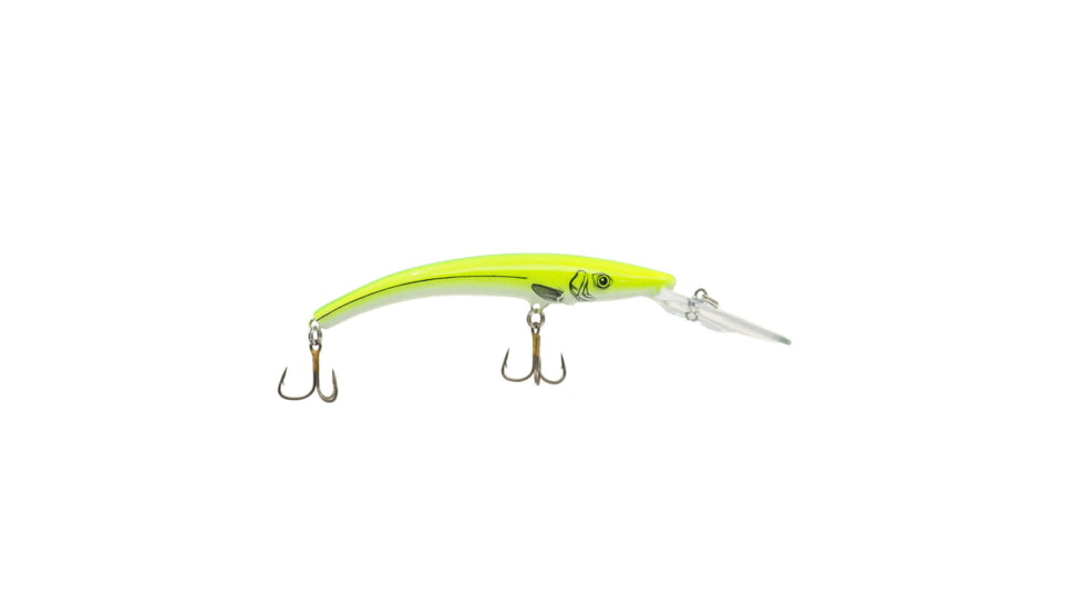 Reef Runner Deep Diver 800 Rattling Minnow, 28ft Diving Depth 6 3/16in, 5/8oz, Floating, Emerald Shiner, 80016