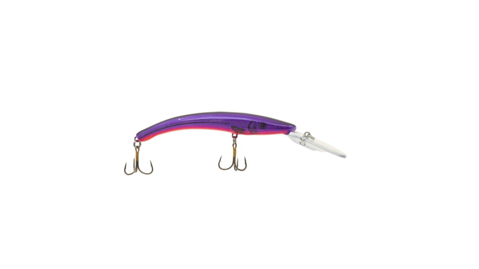 Reef Runner Deep Diver 800 Rattling Minnow, 28ft Diving Depth 6 3/16in, 5/8oz, Floating, Purple Demon, 80053