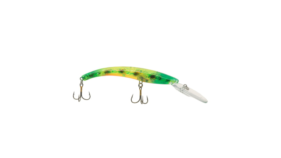 Reef Runner Deep Little Ripper 600 Minnow, 21ft Diving Depth, 4-9/16in, 1/4oz, Gator Bait, 600184