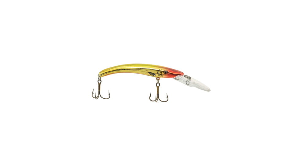 Reef Runner Deep Little Ripper 600 Minnow, 21ft Diving Depth, 4-9/16in, 1/4oz, Gold Clown, 60067