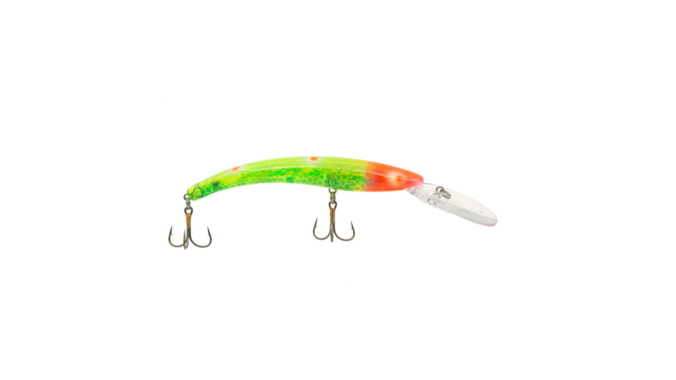 Reef Runner Deep Little Ripper 600 Minnow, 21ft Diving Depth, 4-9/16in, 1/4oz, Hulk, 600-228