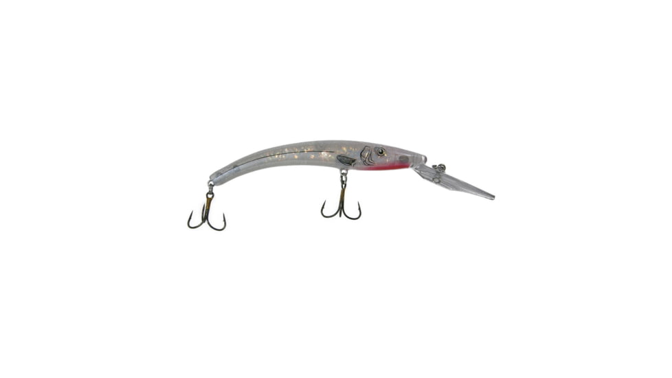 Reef Runner Deep Little Ripper 600 Minnow, 21ft Diving Depth, 4-9/16in, 1/4oz, Pearl Ghost, 600135