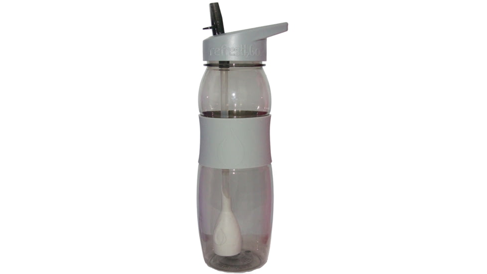RefresH2Go Curve Filtered Water Bottle-Gray