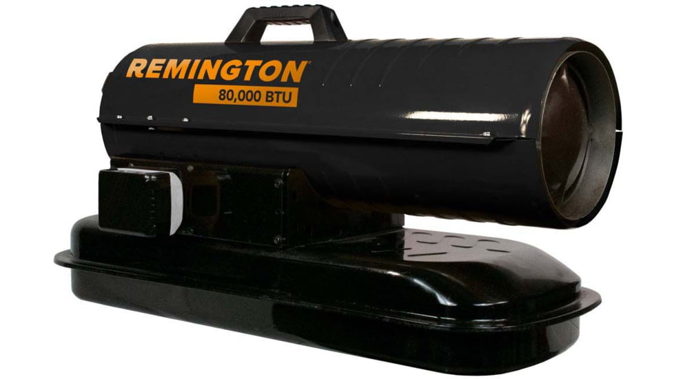 Remington Battery Operated Kerosene, Diesel Forced Air Heater with Thermostat, 80,000 BTU, Black, Large, REM-80TBOA-KFA-B