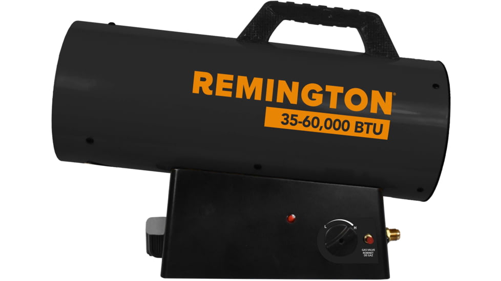 Remington Battery Operated Liquid Propane Forced Air Heater, Variable Output, 60,000 BTU, Black, Medium, REM-60VBOA-GFA-B