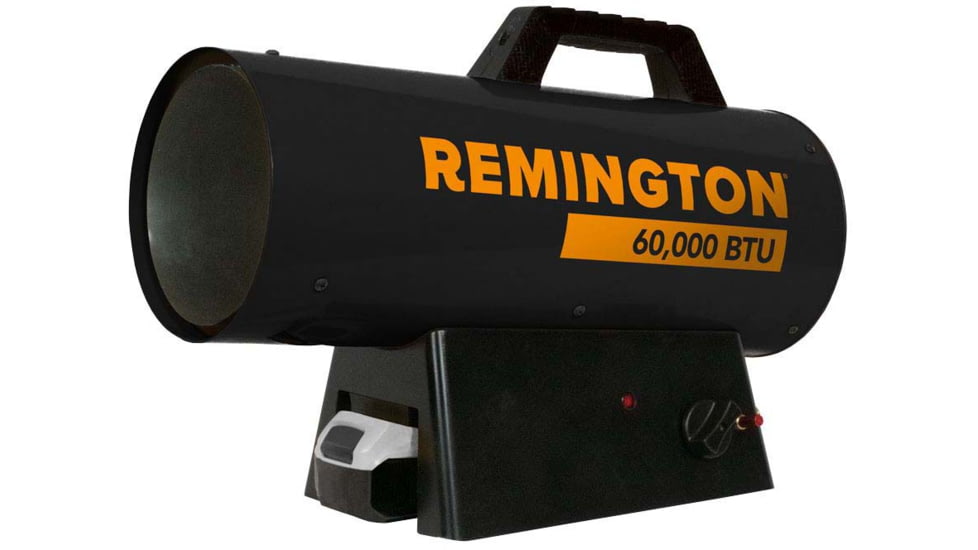 Remington Heater Battery Operated Liquid Propane Forced Air Heater, Variable Output, 60,000 BTU, Black, REM-60VBOA-GFA-B