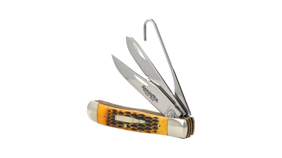 Remington Cutlery 2024 The Waterfowler Bullet Folding Knife, Blade Folding, Jigged Bone, R15696