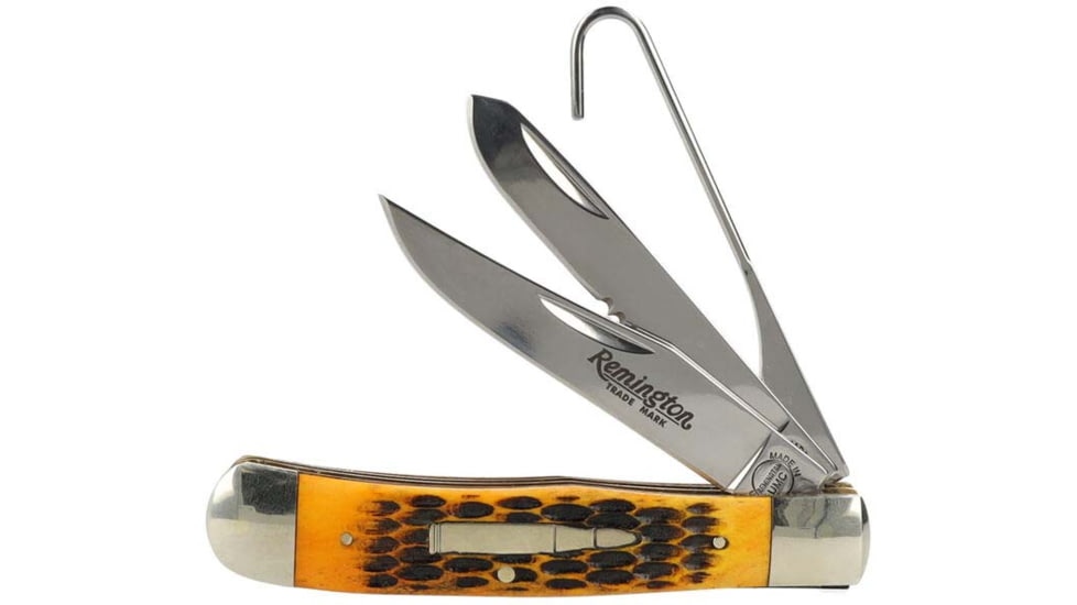 Remington Cutlery 2024 The Waterfowler Bullet Folding Knife, Blade Folding, Jigged Bone, R15696