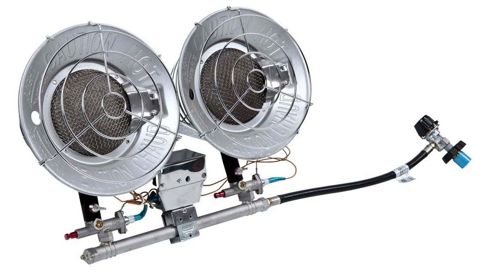 Remington Double Head Tank Top Heater, 32,000 BTU, Metallic, Medium, REM-32-TTC-O