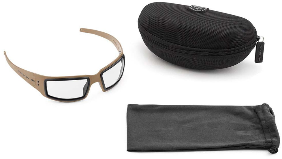 Revision Speed Demon Sunglasses Basic Kits, Cerakote Coyote Brown Frame, Clear Lens, 4-0756-0014