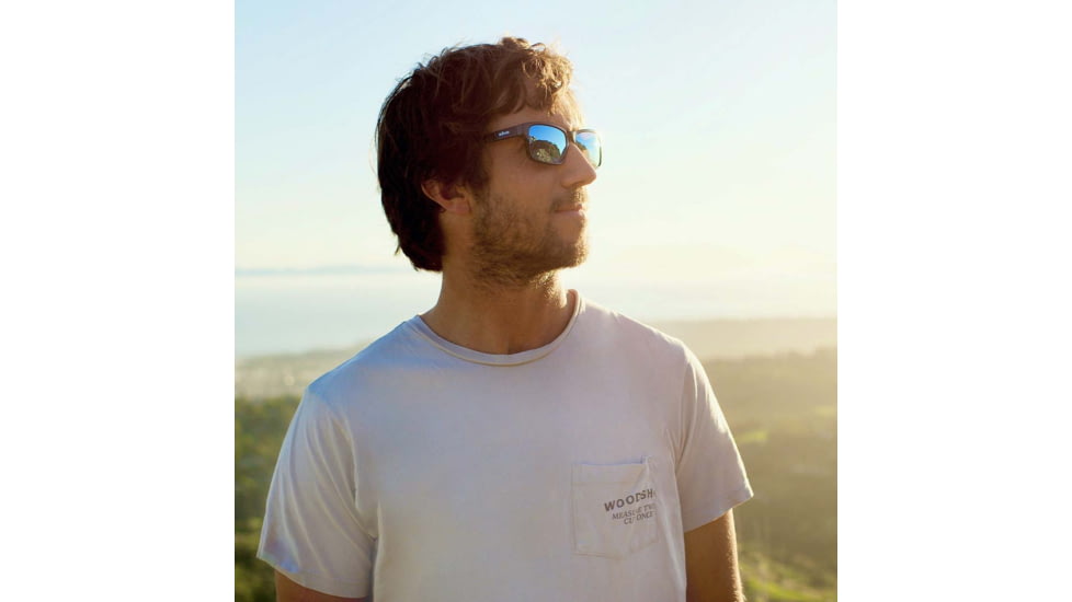 Revo Finley Eco-Friendly Sunglasses, Black/Blue Water, Medium, RE 1112 01 BL