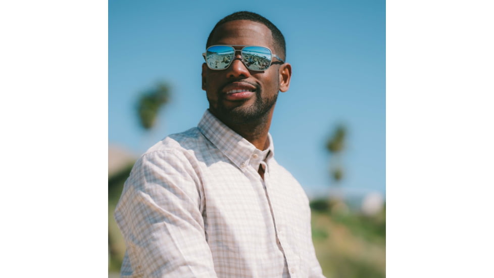 Revo Horizon Sunglasses, Satin Chrome -Blue Water Photochromic, Medium, RE 1193 03 BLP