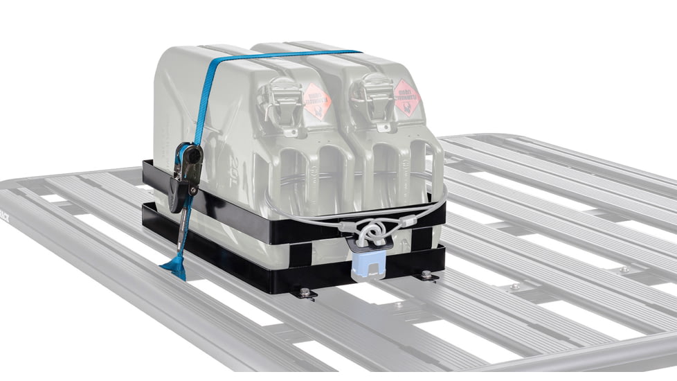 Rhino Rack Double Horizontal Jerry Can Holder, Steel, 43152