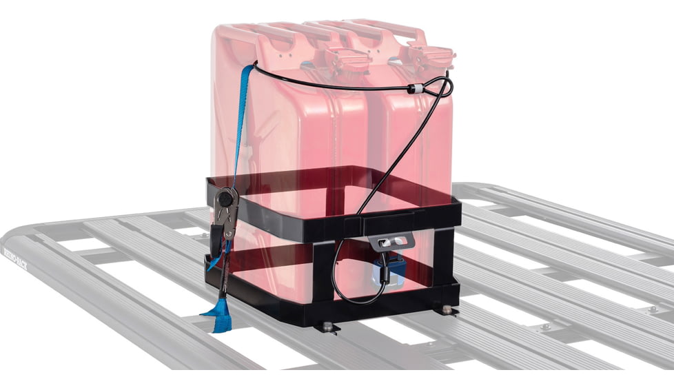 Rhino Rack Double Vertical Jerry Can Holder, Steel, 43151