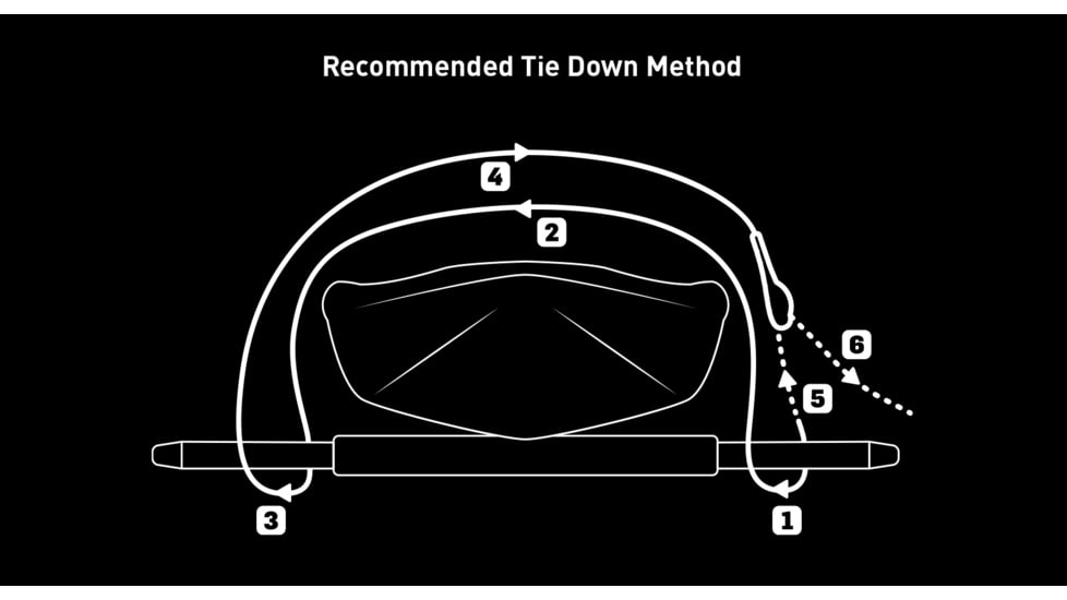 Rhino Rack Tiedown w/Buckle Protector, Black, 3.5m, RTD35P