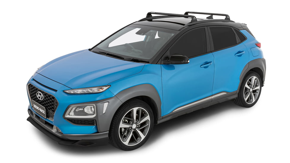 Rhino Rack Vortex RVP Black 2 Bar Roof Rack, Hyundai Kona Gen1 2 Bar, RVP69