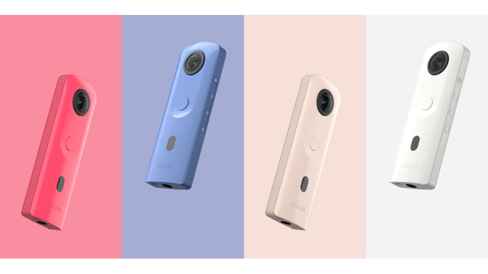 Ricoh Theta SC2 Digital Camera, 4K, 360-degree, Spherical, Compact, Blue, 910803