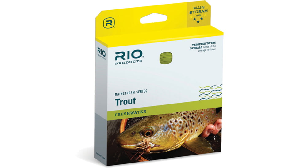 RIO Products Mainstream Type 3, 12Ft Sinking Tip, Brown/Lemon Green, 5wt, RIO-20830