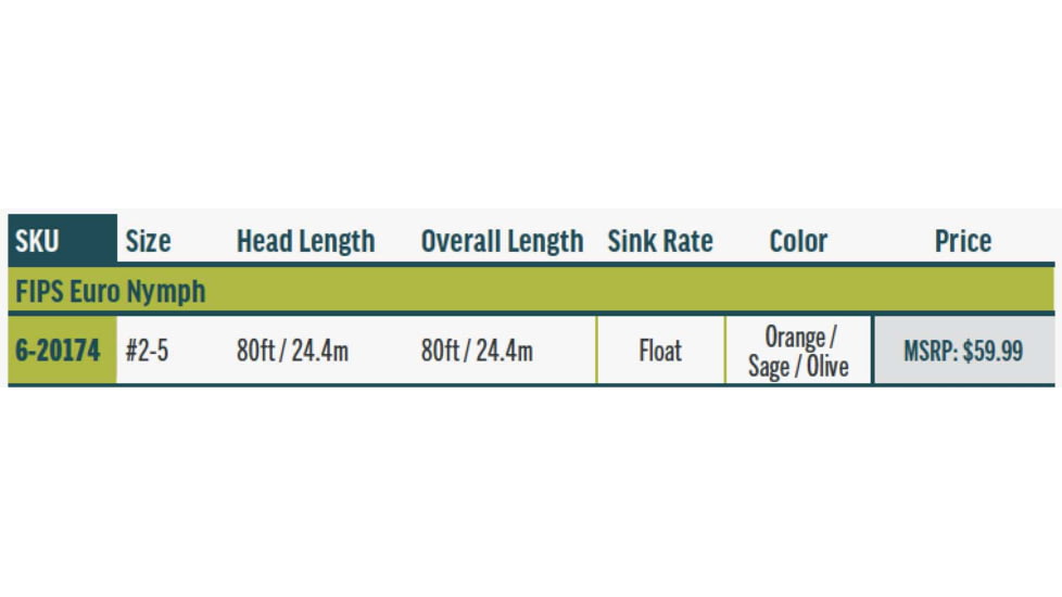 RIO Products Fips Euro Nymph Line, 6-20174