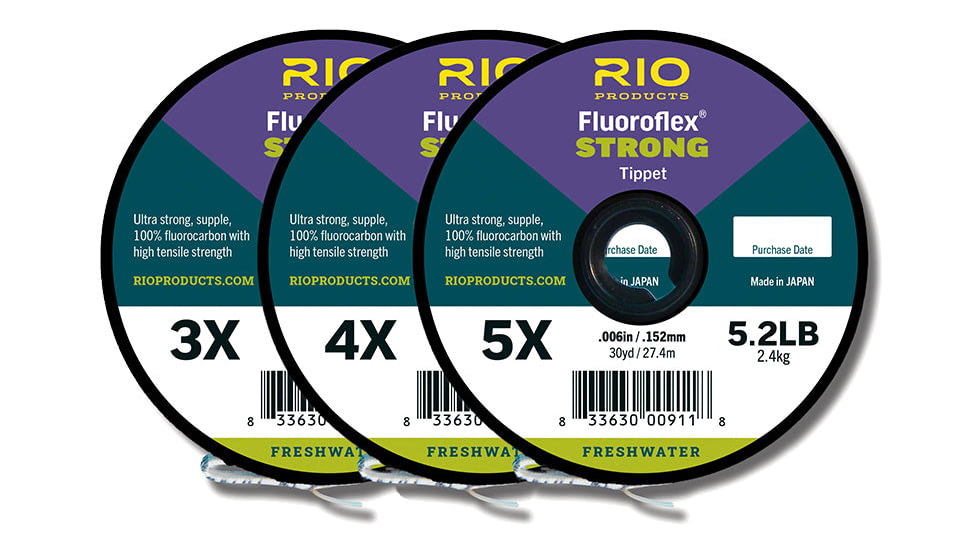 RIO Products Fluoroflex Strong Tippet, 3-Pack, 3X-5X, RIO-22452