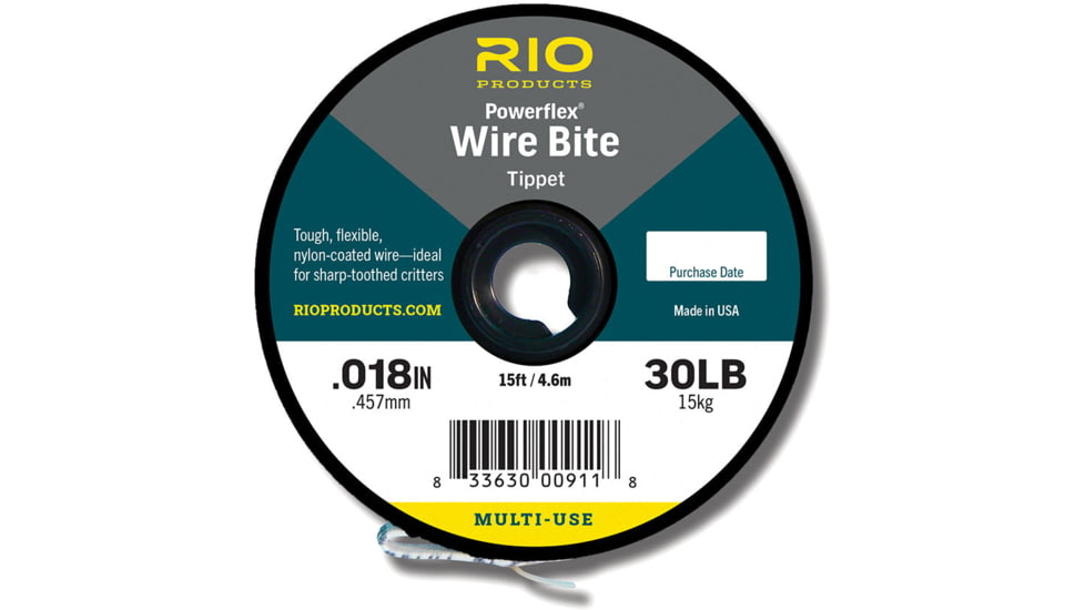 RIO Products Powerflex Wire Bite Tippet, 30lb, 15ft, RIO-22146