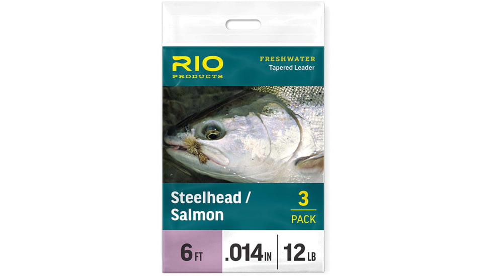 RIO Products Salmon/Steelhead Leader, Glacial Green, 9ft, 20lb, 3-Pack, RIO-24479